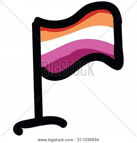 Cute Lesbian Flag Vector Photo Free Trial Bigstock