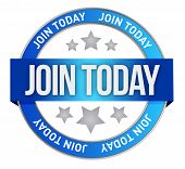 pic of today  - Join us today illustration design over a white background - JPG 