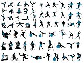 stock photo of sports  - Sports silhouettes - JPG 