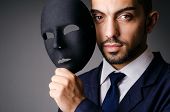 pic of industrial  - Man with black mask in studio - JPG 