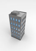 foto of buildings  - Single city building 3d isolated vertical alignment - JPG 