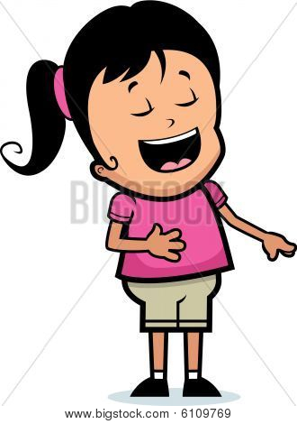 cartoon girl smiling