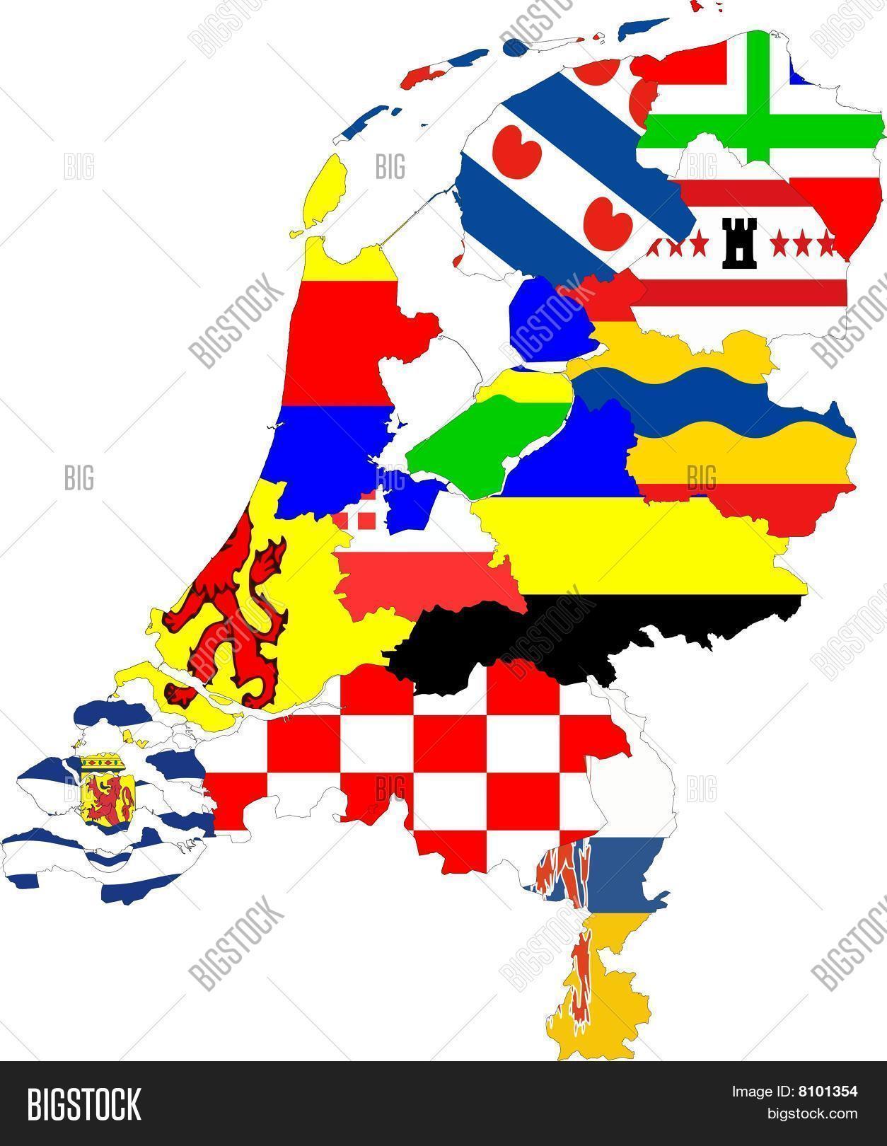 Netherlands Map Provinces Collage Image & Photo Bigstock