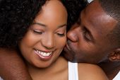 stock photo of black  - Loving Black Couple - JPG 