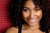 image of woman  - Smiling African American Woman - JPG 