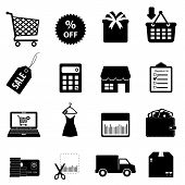 picture of ecommerce  - Shopping and ecommerce icon set in black - JPG 