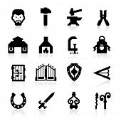 image of gate  - Blacksmith icons set  - JPG 