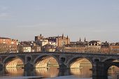 image of france  - View of the Old Bridge in Toulouse France - JPG 