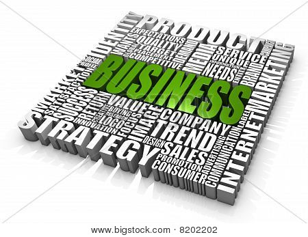 Picture or Photo of Group of business related words. Part of a series of business concepts.