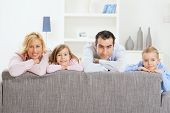 picture of home  - Happy family at home with daugther and son - JPG 