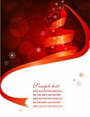 stock photo of christmas  - Christmas background with fir made of ribbon - JPG 