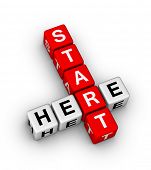 stock photo of leadership  - start here icon - JPG 