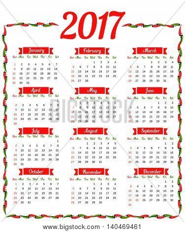 edit calendar 2017