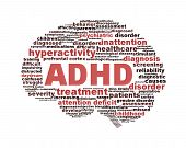 pic of symbols  - ADHD symbol design isolated on white background - JPG 