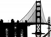 picture of golden gate bridge  - A silhouette of the Golden Gate Bridge - JPG 