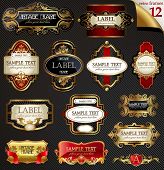 pic of pieces  - Vector frames and ornamental labels set - JPG 