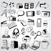 picture of zoom  - Set of Doddled Icons - JPG 