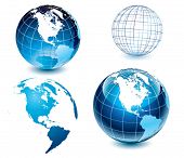 stock photo of globe  - American side of the world - JPG 