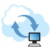 image of computer  - Cloud computing concept - JPG 