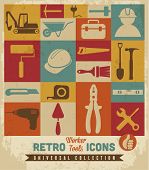 picture of construction worker  - Worker tools icons set - JPG 