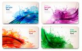 foto of holidays  - Collection of colorful abstract watercolor cards - JPG 