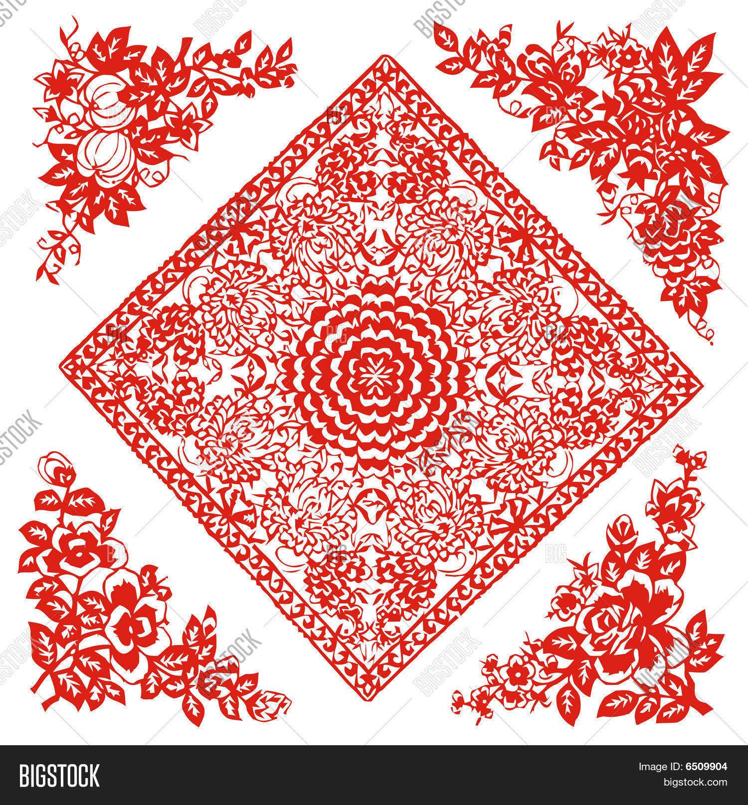Chinese Papercut Of Flower Pattern Stock Photo & Stock Images Bigstock