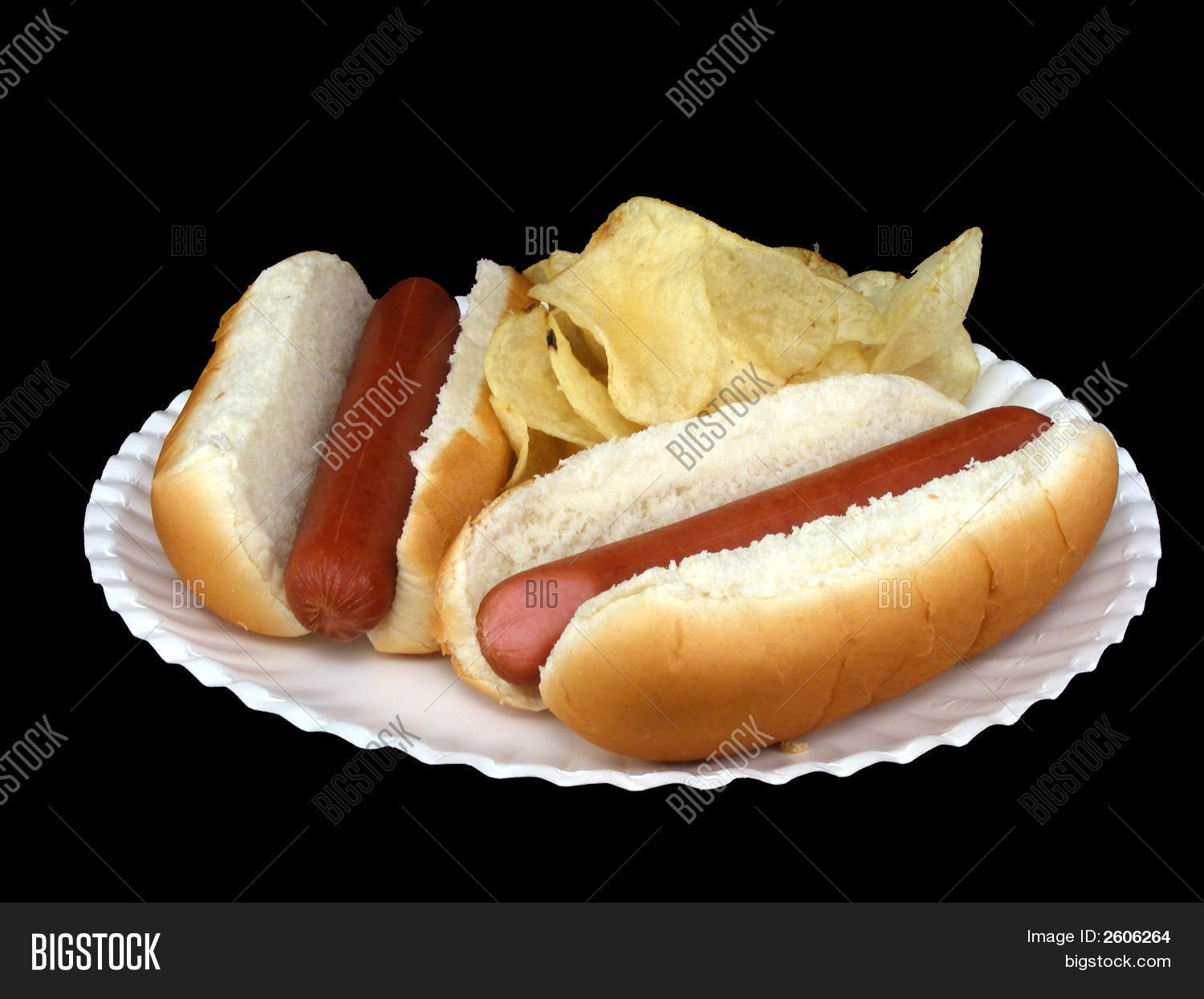 Hot Dogs Potato Chips Image & Photo Bigstock