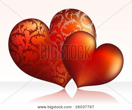 St. valentine's concept: two hearts. Vector illustration Stock Vector & Stock Photos Bigstock