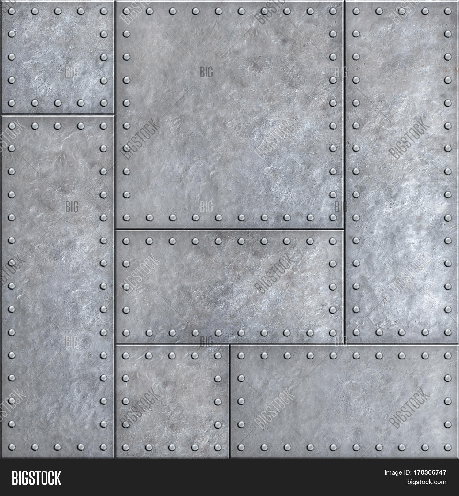 Old Metal Plates Rivets Seamless Image & Photo Bigstock