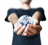 picture of globe  - earth globe in his hands - JPG 