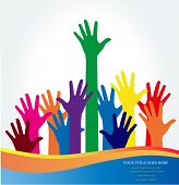 image of  photo  - Photo of raised hands - JPG 