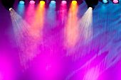 picture of spotlight  - colorful and vivid stage spotlight on stage background - JPG 