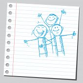 picture of people  - Sketchy illustration of a people laughing - JPG 