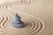 stock photo of zen  - zen garden meditation stone for meditation and relaxation conceptual for simplicity harmony purity and balance background with copy space - JPG 
