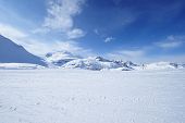 pic of france  - Mountains with snow in winter - JPG 