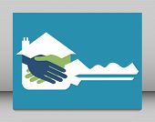 foto of handshake  - Property or real estate key handshake design - JPG 