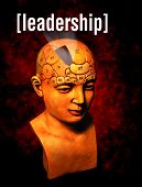 stock photo of leadership  - a psychology model highlighting the leadership section of the brain - JPG 