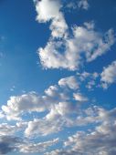 picture of blue sky  - blue sky with clouds  - JPG 