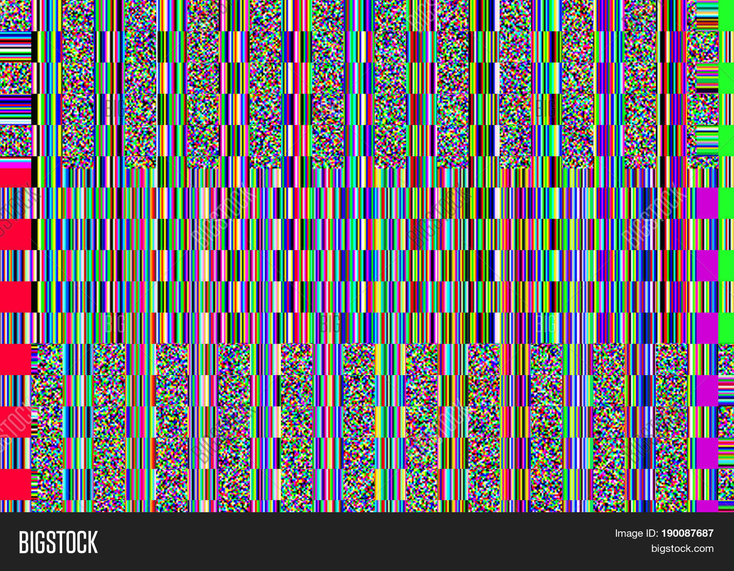 Glitch Psychedelic Background. Old Image & Photo Bigstock