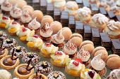 picture of france  - Diversity of pastry decorated with fruit - JPG 