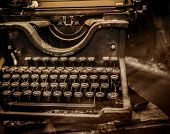 picture of technology concept  - Old rusty typewriter - JPG 