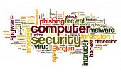 image of trojan  - Computer security concept in word tag cloud on white background - JPG 