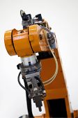 picture of industrial  - Closeup of a Robot used in Manufacturing Industry - JPG 