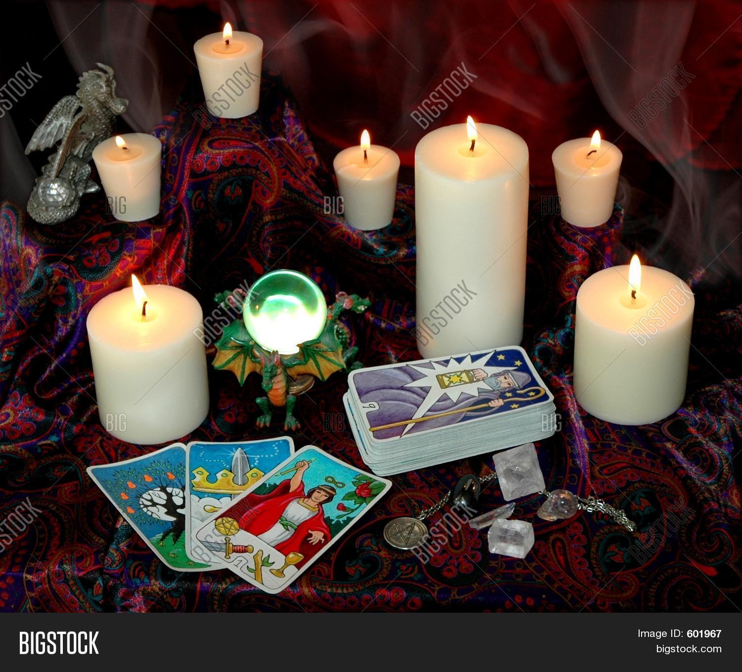 Tarot Candles Crystal Ball Image & Photo Bigstock