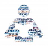 stock photo of spell  - Dyslexia in word collage - JPG 
