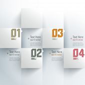 stock photo of illustration  - Abstract 3D Paper Infographics - JPG 