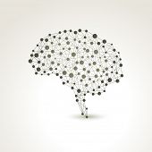 foto of illustration  - Creative concept of the human brain - JPG 