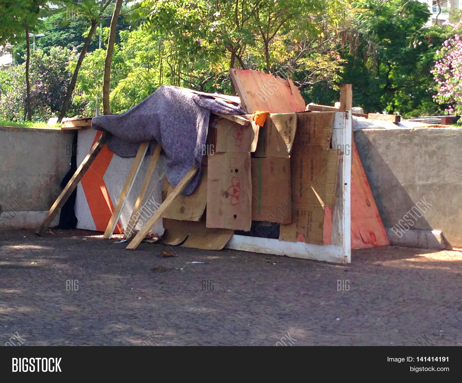 Homeless Person's House Brazil Made Image & Photo Bigstock