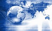 picture of technology  - Planet earth and technology background with computer objects - JPG 