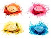 image of holidays  - Collection of colorful abstract watercolor backgrounds - JPG 